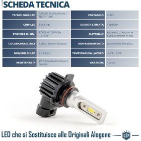 Kit LED 9012 Luces de Niebla | Blanco Frío 6500K Potente 8000LM | CANbus Sin Error, Plug & Play