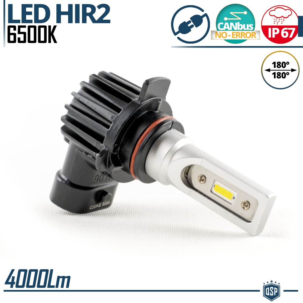 1x Bombilla LED HIR2 | Blanco Frío 6500K Potente 4000LM | CANbus Sin Error, Plug & Play 1x Bombilla LED HIR2 | Blanco Frío 6500K Potente 4000LM | CANbus Sin Error, Plug & Play