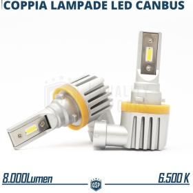 Kit LED H8 Luces de Niebla | Blanco Frío 6500K Potente 8000LM | CANbus Sin Error, Plug & Play