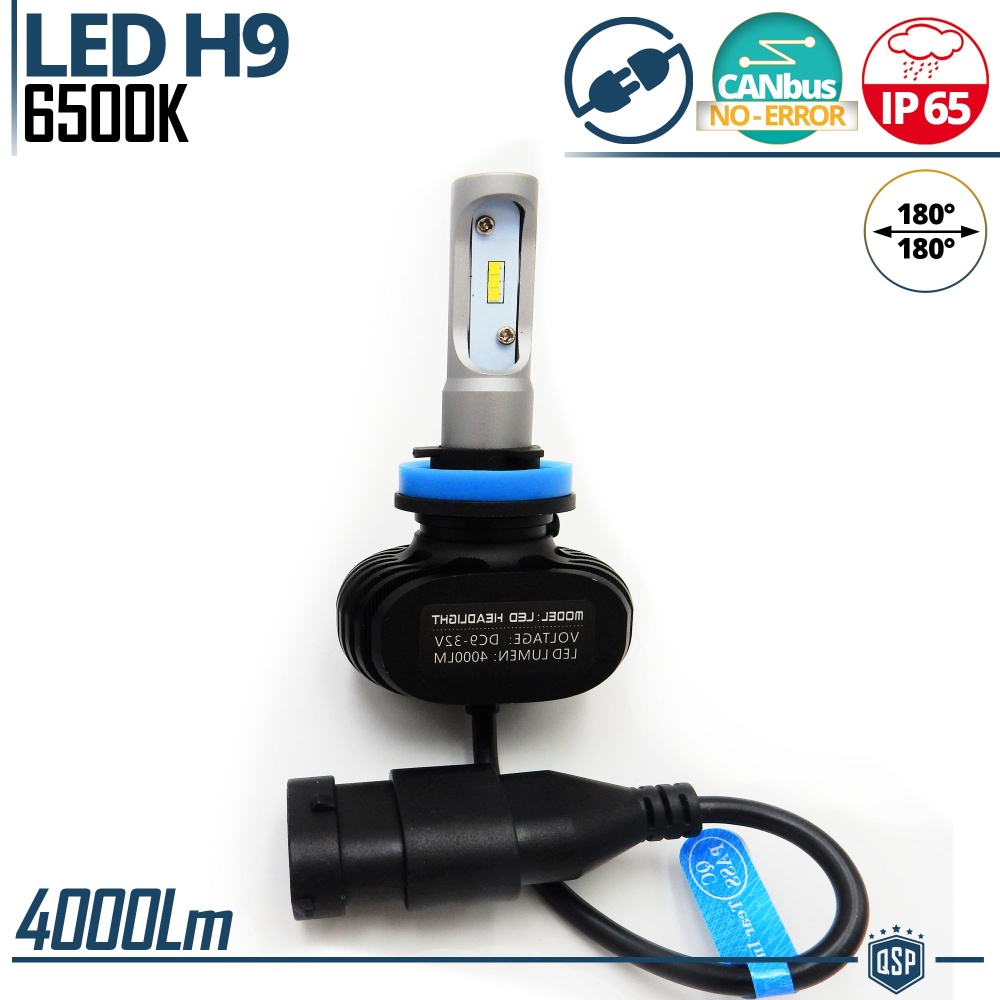 1x Bombilla LED H9 CANbus | Conversión Faros Led Luz Blanca 6500K 4000LM
