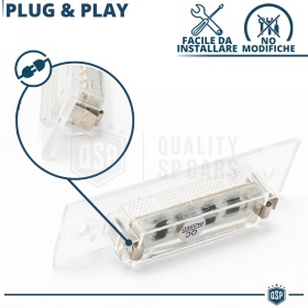 2 Plafones LED Matrícula para PORSCHE Boxster, 911, 968 | Canbus, Plug & Play | 18 LED 6.500K Blanco Frío