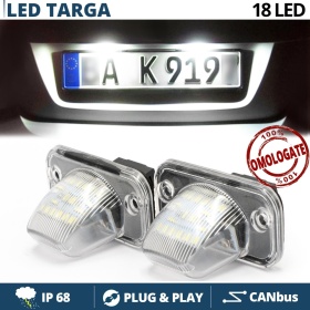 2 Plafones LED Matrícula para VW Transporter (T4) 1990-2003 | Canbus, Plug & Play | 18 LED 6.500K Blanco Frío