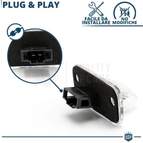 2 Plafones LED Matrícula para VW Transporter (T4) 1990-2003 | Canbus, Plug & Play | 18 LED 6.500K Blanco Frío