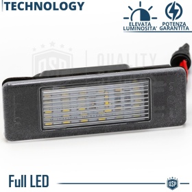 2 Plafones LED Matrícula para MERCEDES Vito (W639), Viano (W639), Sprinter (W906) | Canbus, Plug & Play | 18 LED 6.500K Blanco Frío