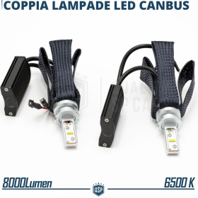Kit LED H3 con GRADUACIÓN AJUSTABLE | 6500K 8000LM | CANbus SIN ERROR, Plug & Play