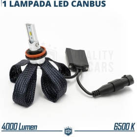1 Bombilla LED H8 CANbus Plug & Play | NEW ANILLO AJUSTABLE | Conversión de Halógena H8 a LED | 6500K Blanco Frío 4000LM