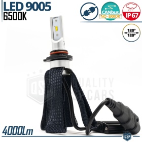 1 Bombilla LED 9005 CANbus Plug & Play | NEW ANILLO AJUSTABLE | Conversión de Halógena 9005 a LED | 6500K Blanco Frío 4000LM