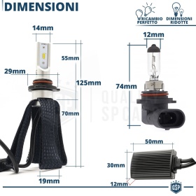 1 Bombilla LED HB3 CANbus Plug & Play | NEW ANILLO AJUSTABLE | Conversión de Halógena HB3 a LED | 6500K Blanco Frío 4000LM