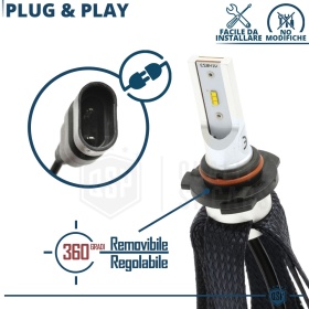 Kit LED HB3 con GRADUACIÓN AJUSTABLE | 6500K 8000LM | CANbus SIN ERROR, Plug & Play