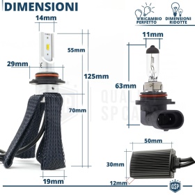 Kit LED 9006 con GRADUACIÓN AJUSTABLE | 6500K 8000LM | CANbus SIN ERROR, Plug & Play