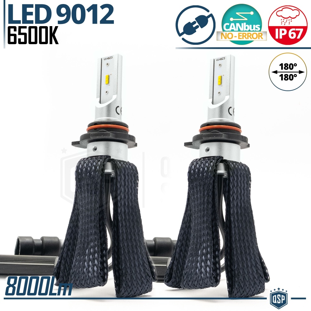 Kit LED 9012 con GRADUACIÓN AJUSTABLE | 6500K 8000LM | CANbus SIN ERROR, Plug & Play