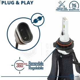Kit LED HIR2 con GRADUACIÓN AJUSTABLE | 6500K 8000LM | CANbus SIN ERROR, Plug & Play
