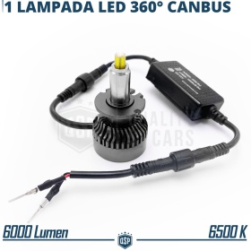 Kit LED D2S | Conversión de Xenon HID a Bombillas LED Plug & Play | Luz Blanca Potente 360° | 12000LM 6500K