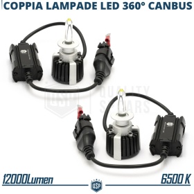 Kit Bombillas LED H1 de Cuarzo 360° CANBUS | Luz Blanca Potente 6500K 55W