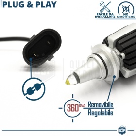 Kit Bombillas LED HB3 de Cuarzo 360° CANBUS | Luz Blanca Potente 6500K 55W