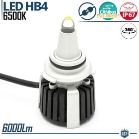 1 LED HB4 Quarz Lampe 360° CANBUS | Leistungsstarkes weißes Licht 6500K 55W