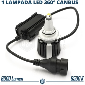 1 LED HB4 Quarz Lampe 360° CANBUS | Leistungsstarkes weißes Licht 6500K 55W