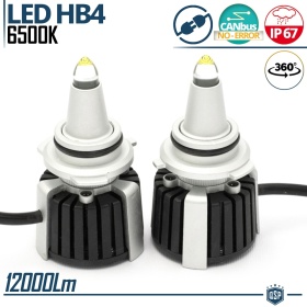Quartz HB4 LED Bulbs Kit 360° CANBUS | Powerful White Light 6500K 55W