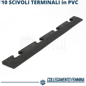 10 Terminales Deslizantes para Suelo de PVC | Perfil de Enclavamiento FEMENINO Fitting