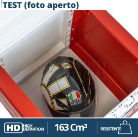 Baúl de almacenamiento robusto y espacioso de EXTERNO - INTERNO con Fiat 500 Rossa en Roma | 320 litros