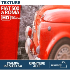 Baúl de almacenamiento robusto y espacioso de EXTERNO - INTERNO con Fiat 500 Rossa en Roma | 320 litros