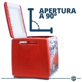 Baúl de almacenamiento robusto y espacioso de EXTERNO - INTERNO con Fiat 500 Rossa en Roma | 320 litros
