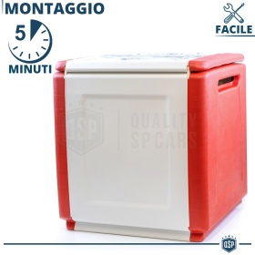 Baúl de almacenamiento robusto y espacioso de EXTERNO - INTERNO con Fiat 500 Rossa en Roma | 320 litros