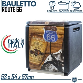 Baúl de almacenamiento robusto y espacioso de EXTERNO - INTERNO Design Route 66 | 320 litros