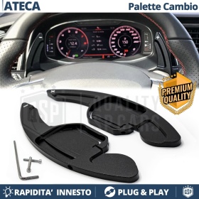 2 Levas de Volante para SEAT Ateca 16-21 | Levas de Cambio en Aluminio Negro