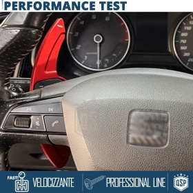 2 Levas de Volante para SEAT Ibiza 5 (6F, KJ) | Levas de Cambio en Aluminio Rojo