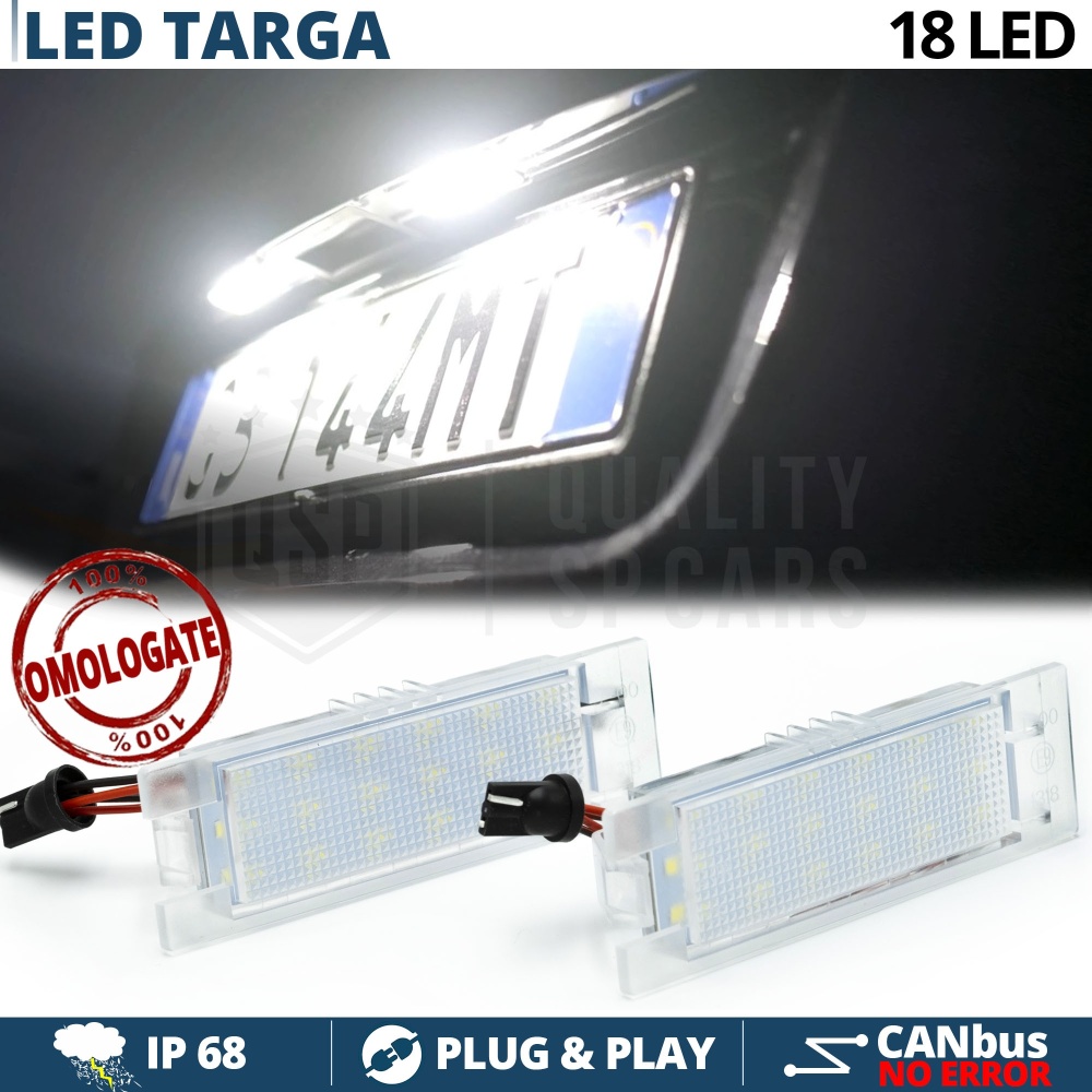 2 Luces de Matricula LED para Opel CANBUS 18 LED 6.500K BLANCO FRIO Plug & Play 2 Luces de Matricula LED para Opel CANBUS 18 LED 6.500K BLANCO FRIO Plug & Play