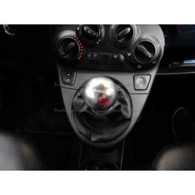 Pomo Palanca de Cambio GRIS PLATA para FIAT 500 Nueva y Antigua Universal en Acero Inoxidable Anotizado