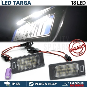 2 Luces de Matricula LED para Audi CANBUS 18 LED 6.500K BLANCO FRIO Plug & Play