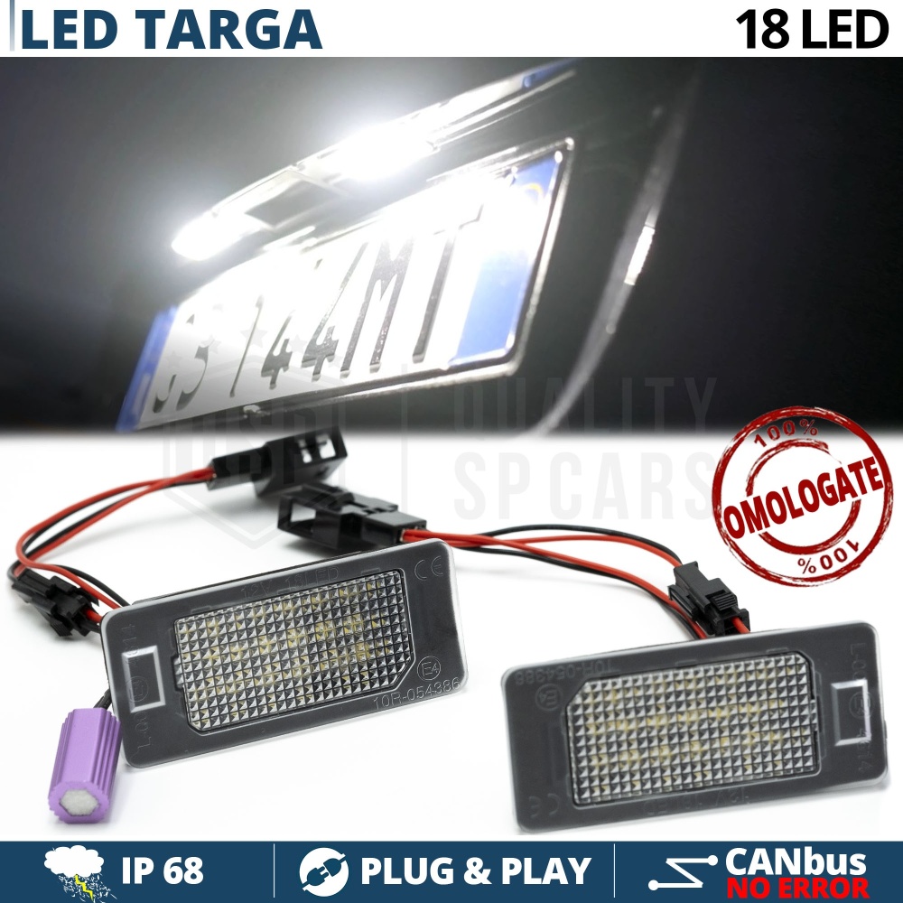 2 Luces de Matricula LED para Audi CANBUS 18 LED 6.500K BLANCO FRIO Plug & Play 2 Luces de Matricula LED para Audi CANBUS 18 LED 6.500K BLANCO FRIO Plug & Play