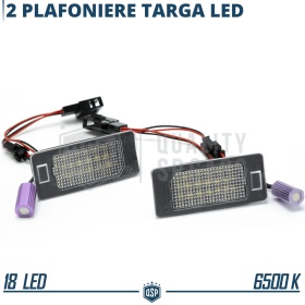 2 Luces de Matricula LED para Audi CANBUS 18 LED 6.500K BLANCO FRIO Plug & Play