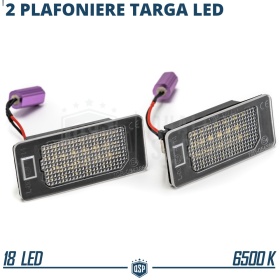 2 Luces de Matricula LED para Porsche CANBUS 18 LED 6.500K BLANCO FRIO Plug & Play