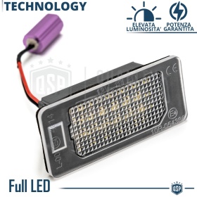 2 Luces de Matricula LED para Seat CANBUS 18 LED 6.500K BLANCO FRIO Plug & Play