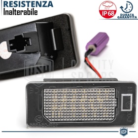2 Luces de Matricula LED para Seat CANBUS 18 LED 6.500K BLANCO FRIO Plug & Play
