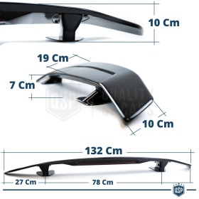 SPOILER Delantero Universal Alerón Trasero Coche | Labio Maletero Adhesivo NEGRO
