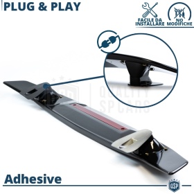 SPOILER Delantero Universal Alerón Trasero Coche | Labio Maletero Adhesivo NEGRO