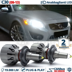 Kit LED H7 para Volvo C30 Facelift  Luces de Cruce | Bombillas LED CANbus Blanco Frío | 6000K 19000LM