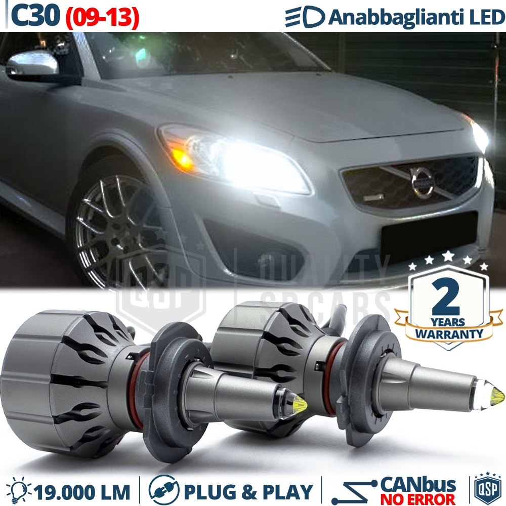 Kit LED H7 para Volvo C30 Facelift  Luces de Cruce | Bombillas LED CANbus Blanco Frío | 6000K 19000LM