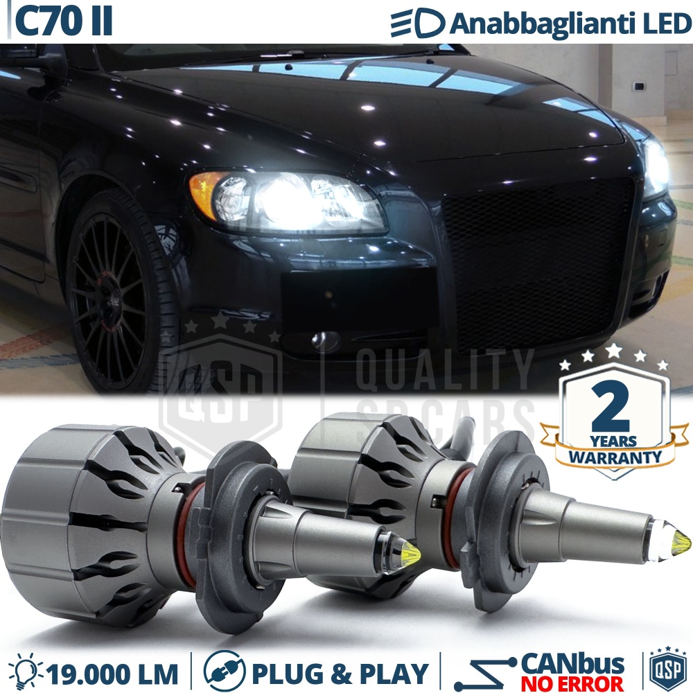 Kit LED H7 para Volvo C70 II Luces de Cruce | Bombillas LED CANbus Blanco Frío | 6000K 19000LM