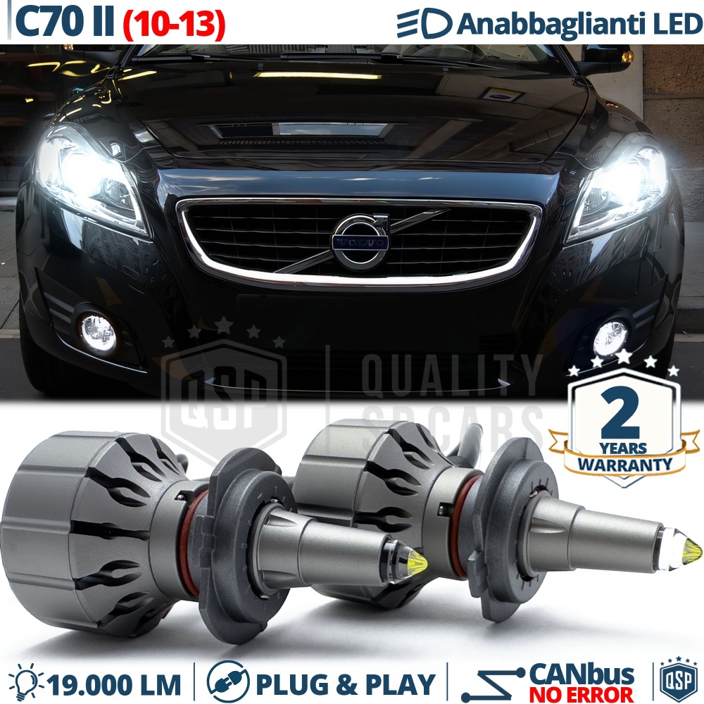 Kit LED H7 para Volvo C70 2 10-13 Luces de Cruce | Bombillas LED CANbus Blanco Frío | 6000K 19000LM