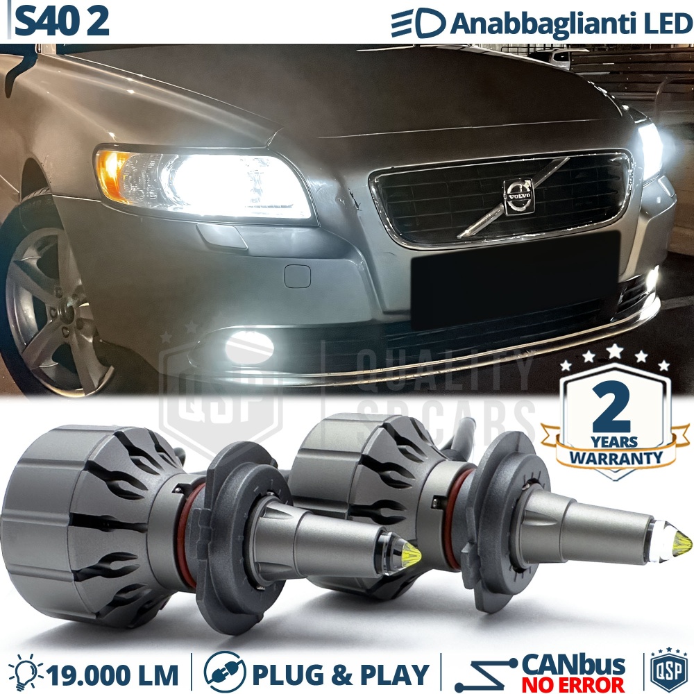 Kit LED H7 para Volvo S40 II Luces de Cruce | Bombillas LED CANbus Blanco Frío | 6000K 19000LM