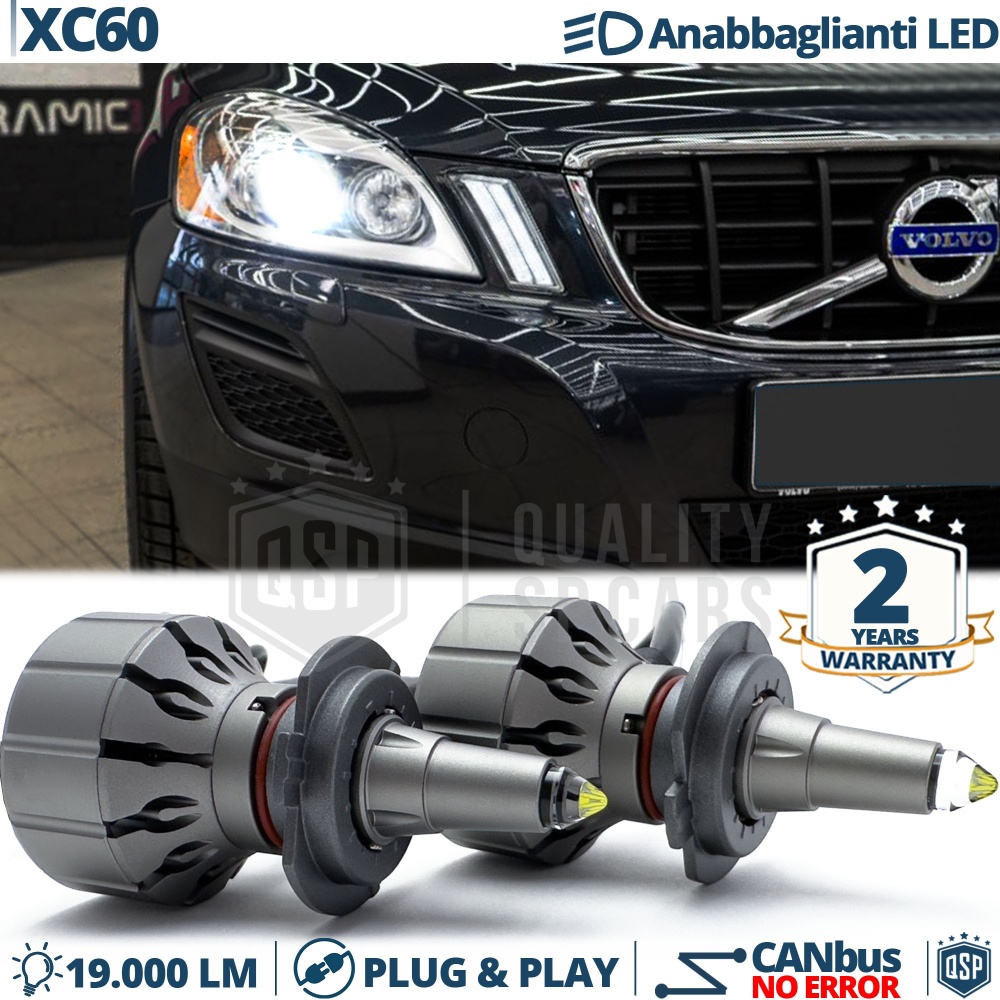 Kit LED H7 para Volvo XC60 I Luces de Cruce | Bombillas LED CANbus Blanco Frío | 6000K 19000LM