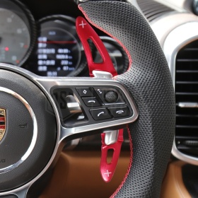 Levas de Volante para PORSCHE Cayenne (92A) 14-18 | Levas de Cambio Rojo