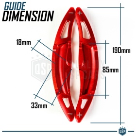 Levas de Volante para PORSCHE Cayenne (92A) 14-18 | Levas de Cambio Rojo