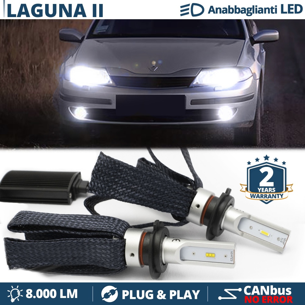 Kit LED H7 para Renault Laguna 2 Luces de Cruce CANbus | 6500K Blanco Frío 8000LM