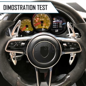 PALETTE Cambio al Volante per PORSCHE Macan 2013- | Leve Paddle Silver
